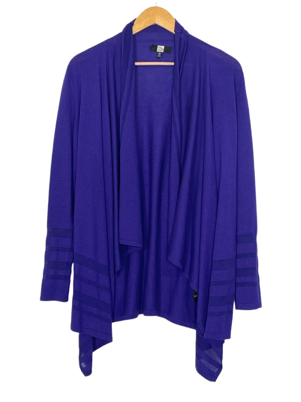 Saks Fifth Avenue Silk Cashmere Blend Open Waterfall Front Cardigan Medium